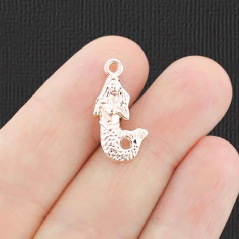 4 Mermaid Rose Gold Tone Charms - GC1435