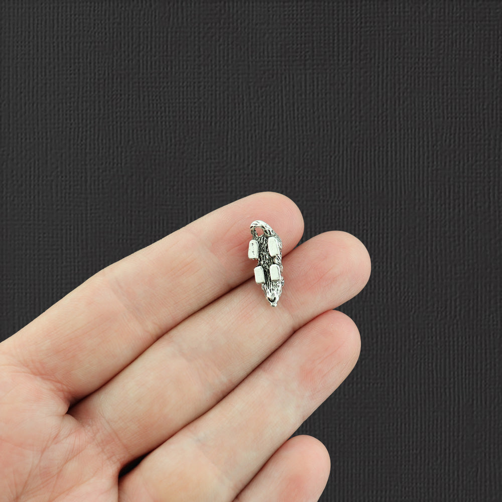 4 Mouse Antique Silver Tone Charms 3D - SC1457