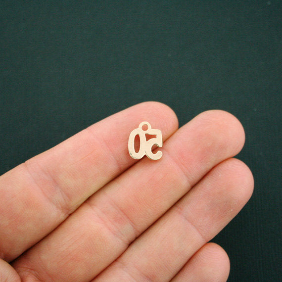 4 Number 50 Gold Tone Charms - GC448