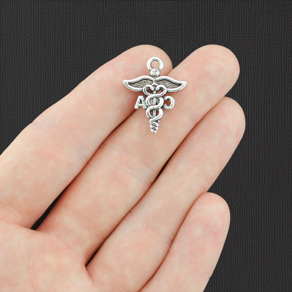 4 Nursing Assistant Antique Silver Tone Charms - SC5201