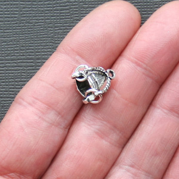 4 Pail Antique Silver Tone Charms 3D - SC1037