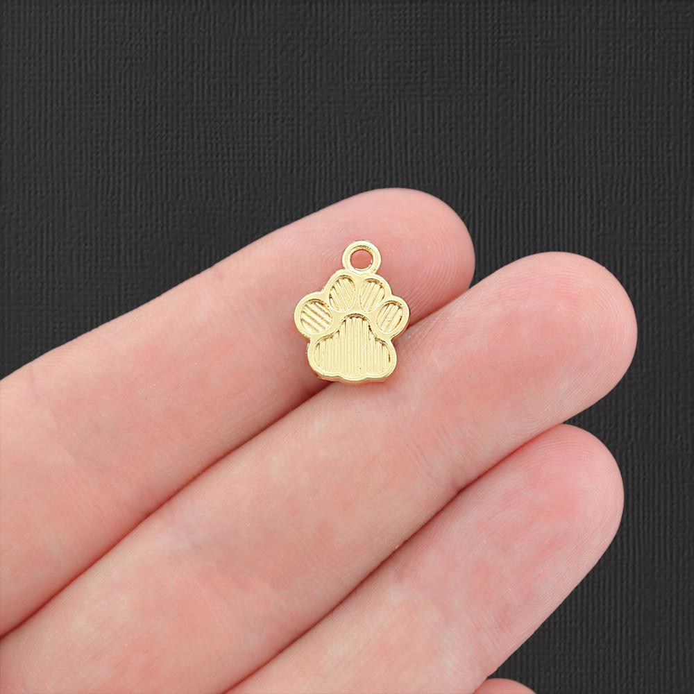 Breloques en émail doré antique à 4 pattes - E740