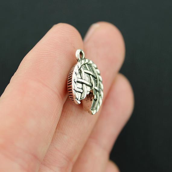 4 Pie Antique Silver Tone Charms 3D - SC1393