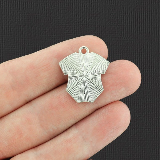 4 Pink Baby Silver Tone Enamel Charms - E208