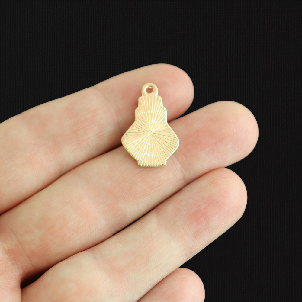 4 Potion Gold Tone Enamel Charms - E471