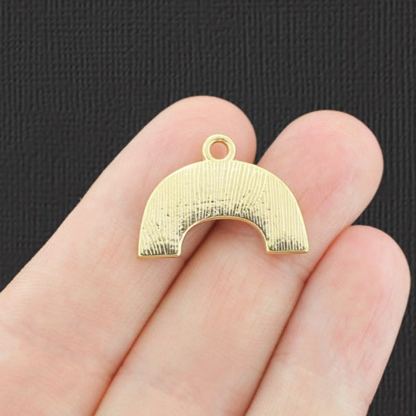 4 Rainbow Gold Tone Enamel Charms - E847