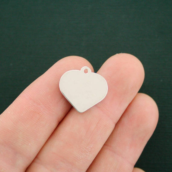 4 Rainbow Heart Silver Tone Enamel Charms - E493