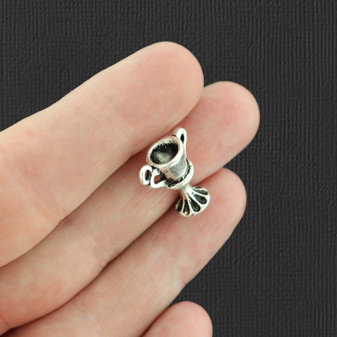 4 Trophy Antique Silver Tone Charms 3D - SC1873
