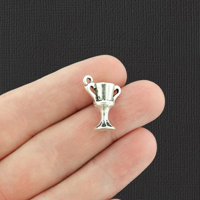 4 Trophy Antique Silver Tone Charms 3D - SC1873