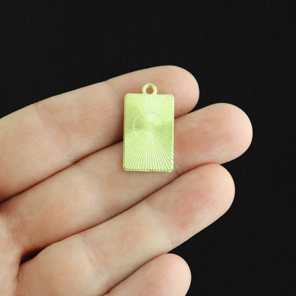 4 breloques en émail doré de jeu vidéo - E584