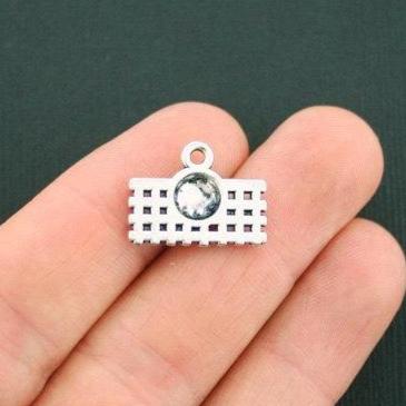 4 breloques argentées antiques de volley-ball - SC5506