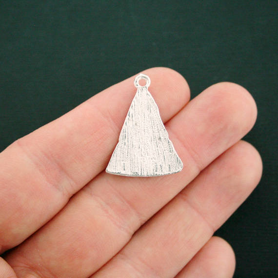 4 breloques en émail argenté pastèque - E347