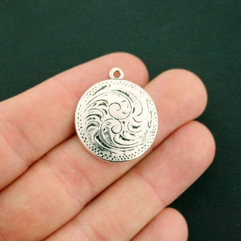 4 breloques argentées antiques Wave - SC7252