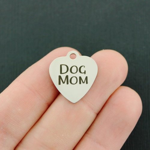 Dog Mom Stainless Steel Charms - BFS011-4337