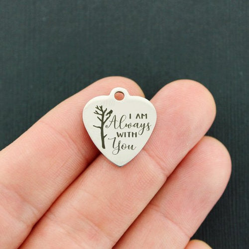 Memorial Stainless Steel Charms - I am always with you - BFS011-4512