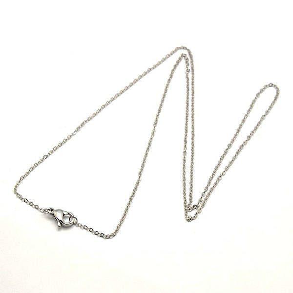 Stainless Steel Curb Chain Necklace 18" - 2.3mm - 10 Necklaces - N116