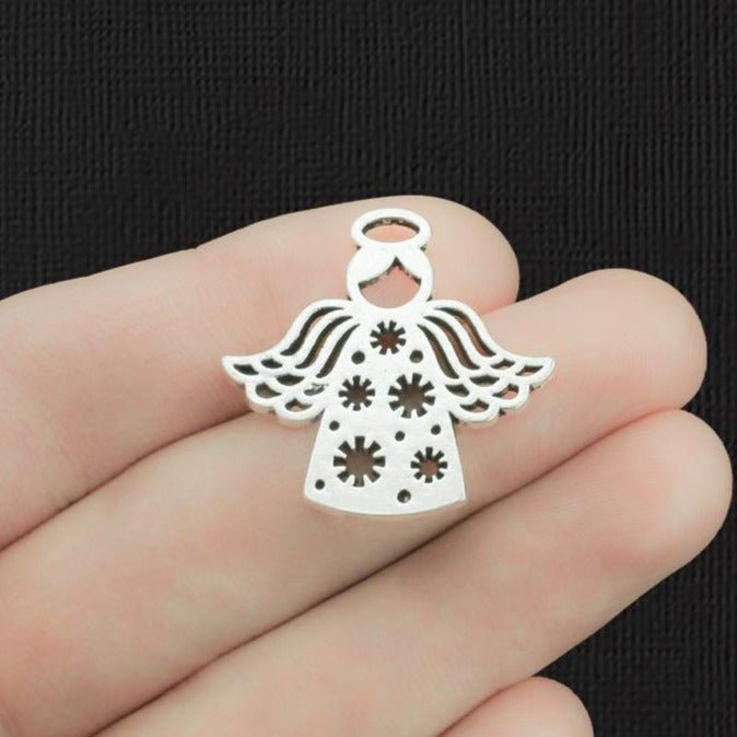 5 Angel Antique Silver Tone Charms - SC638