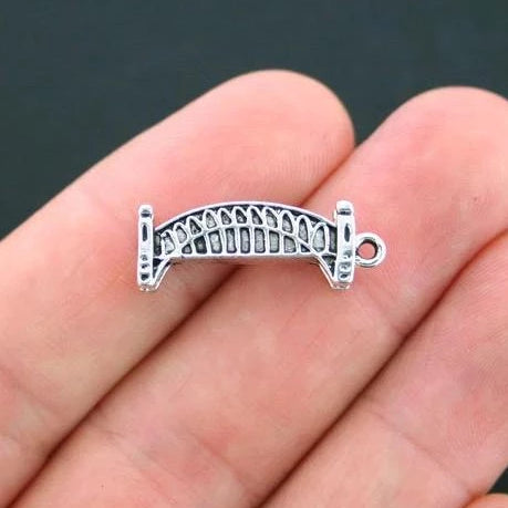5 Bridge Antique Silver Tone Charms 3D - SC047