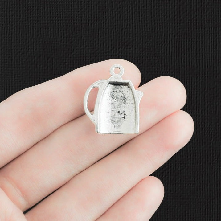 5 Coffee Pot Antique Silver Tone Charms - SC077