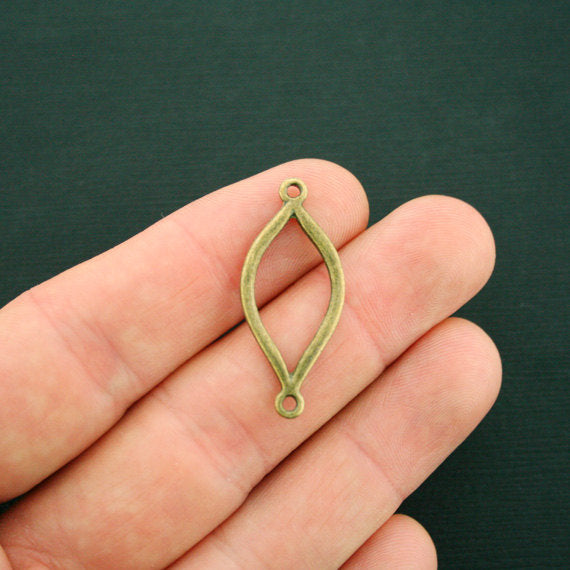 5 breloques de ton bronze antique connecteur 2 faces - BC1297