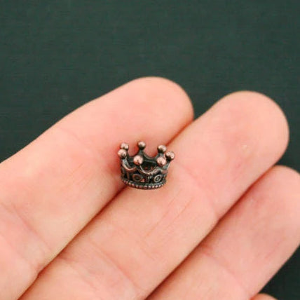 5 Crown Antique Copper Tone Charms 3D - BC1711