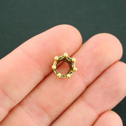 5 Crown Antique Gold Tone Charms 3D - GC1190