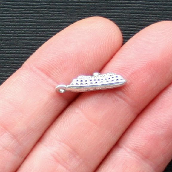 5 Cruise Ship Antique Silver Tone Charms 3D - SC1902