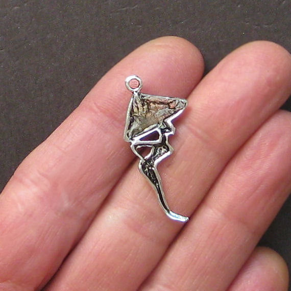 5 Fairy Antique Silver Tone Charms - SC1407