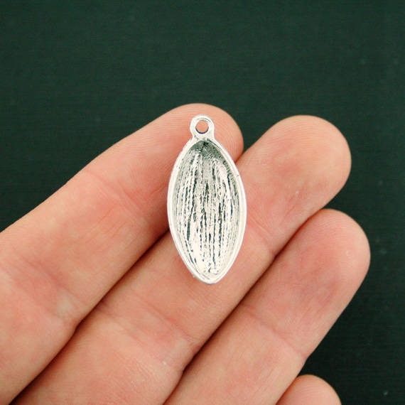 5 Football Antique Silver Tone Charms - SC7029