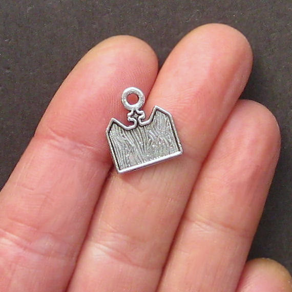 5 Hospital Antique Silver Tone Charms - SC1346