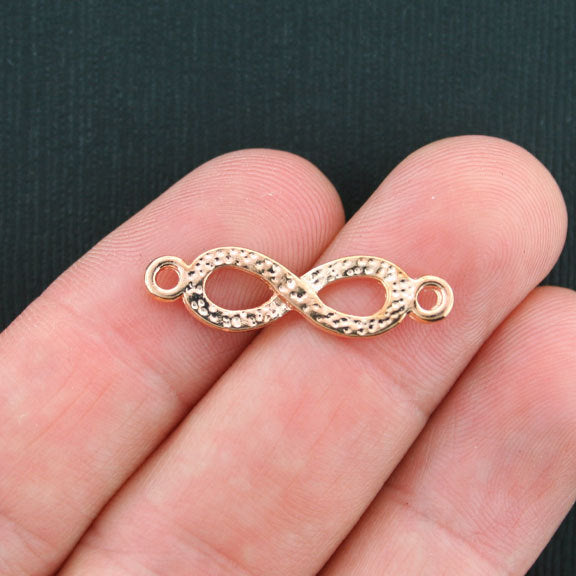5 breloques Infinity Connector ton or rose - GC341