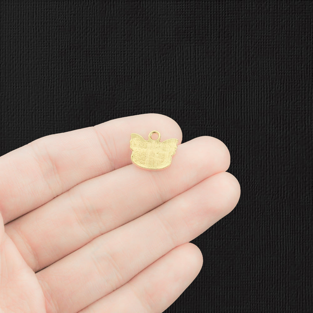 5 Koala Gold Tone Enamel Charms - E1390