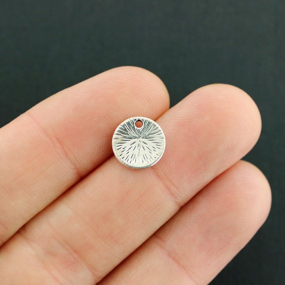 5 breloques argentées antiques de montagne - SC7920