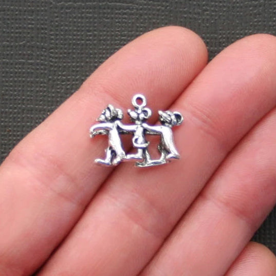 5 Mouse Antique Silver Tone Charms 3D - SC2200