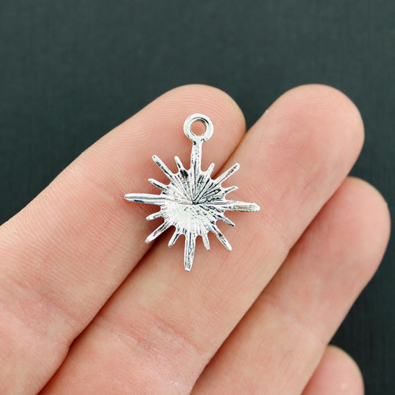 5 North Star Silver Tone Charms - SC5493