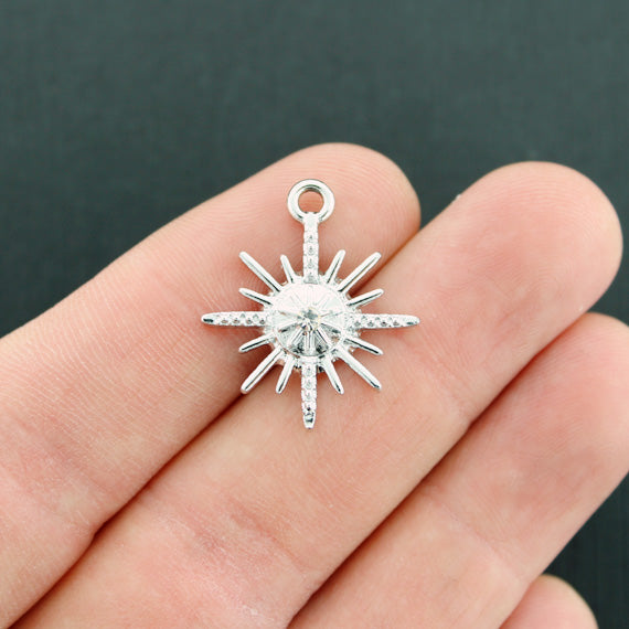 5 breloques argentées North Star - SC5493