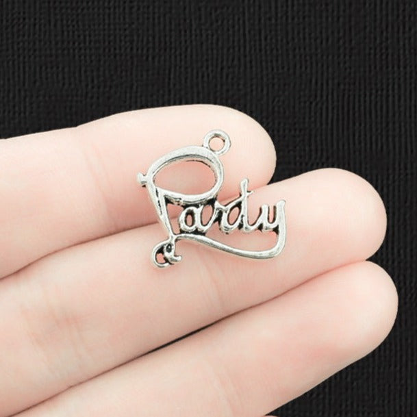 5 Party Antique Silver Tone Charms - SC364