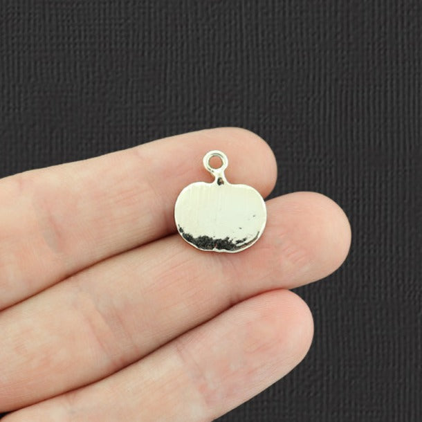 5 Pumpkin Gold Tone Enamel Charms - E942