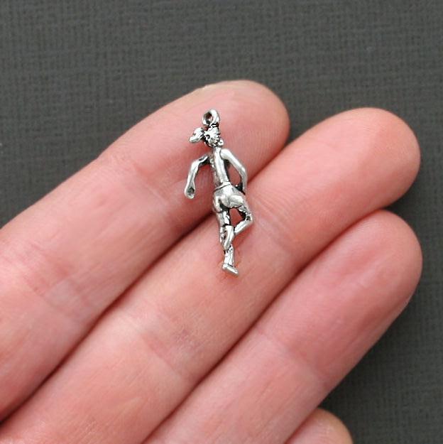5 Running Antique Silver Tone Charms 3D - SC1797