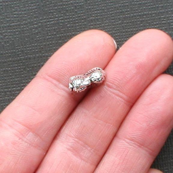 5 Shih Tzu Dog Antique Silver Tone Charms 3D - SC2478