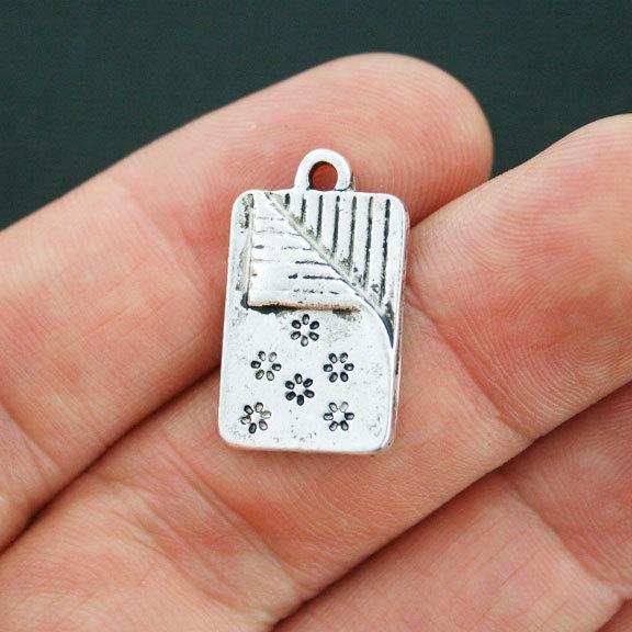 5 Sleeping Bag Antique Silver Tone Charms - SC3913