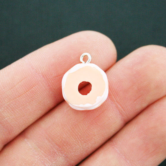 5 breloques en résine de beignet saupoudré - E228