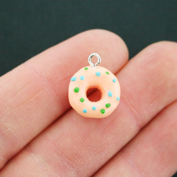 5 Sprinkle Donut Resin Charms - E228