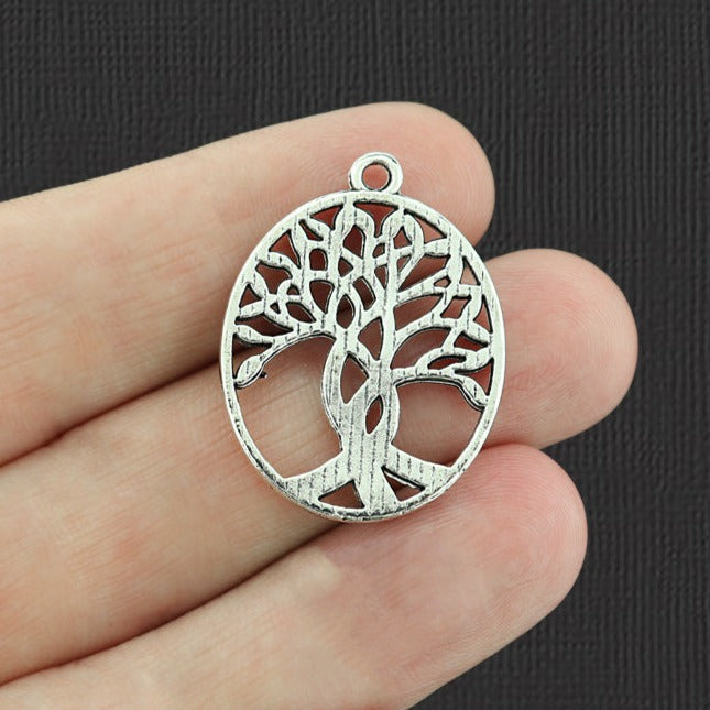 5 breloques de ton argent antique arbre de vie - SC5100