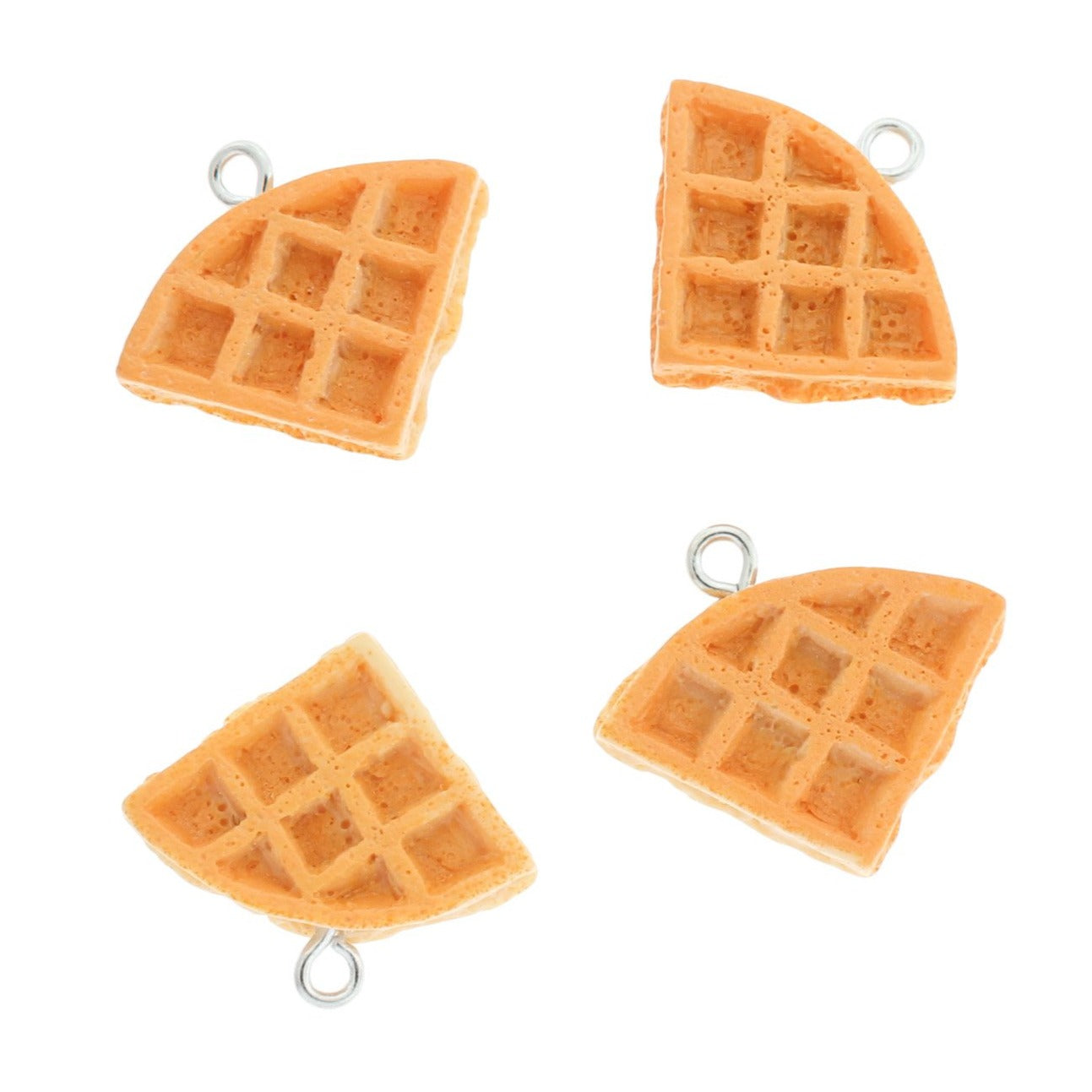 5 Waffle Resin Charms - K466