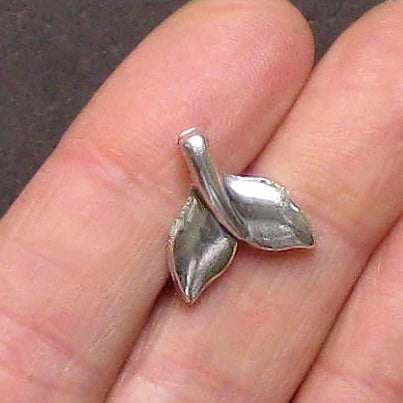 5 Whale Tail Antique Silver Tone Charms - SC899