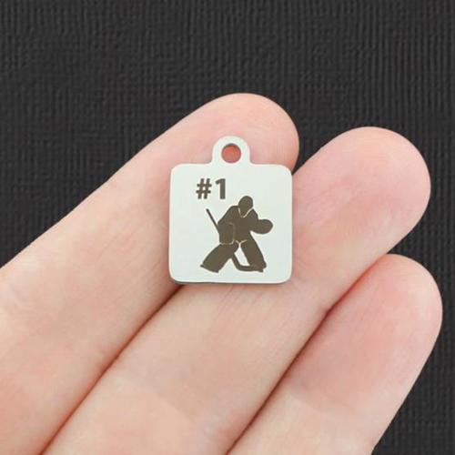 #1 Goalie Stainless Steel Charms - BFS013-5133