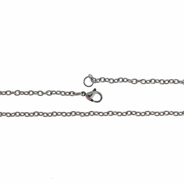 Stainless Steel Cable Chain Necklaces 21" - 3mm - 10 Necklaces - N148