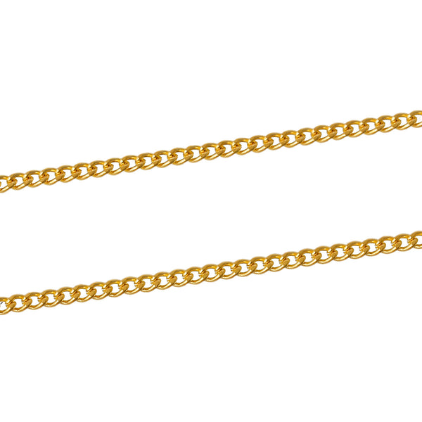 Bulk Gold Tone Curb Chain 32ft - 1.2mm - FD236