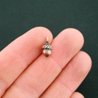 6 breloques ton cuivre antique gland 3D - BC1268